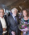 Trine Hyrup Mogensen hilste ved prisoverrækkelsen på nobelprismodtager Jens Chr. Skou, som har lagt navn til den nye talentpris. Foto: Lars Kruse/AU.