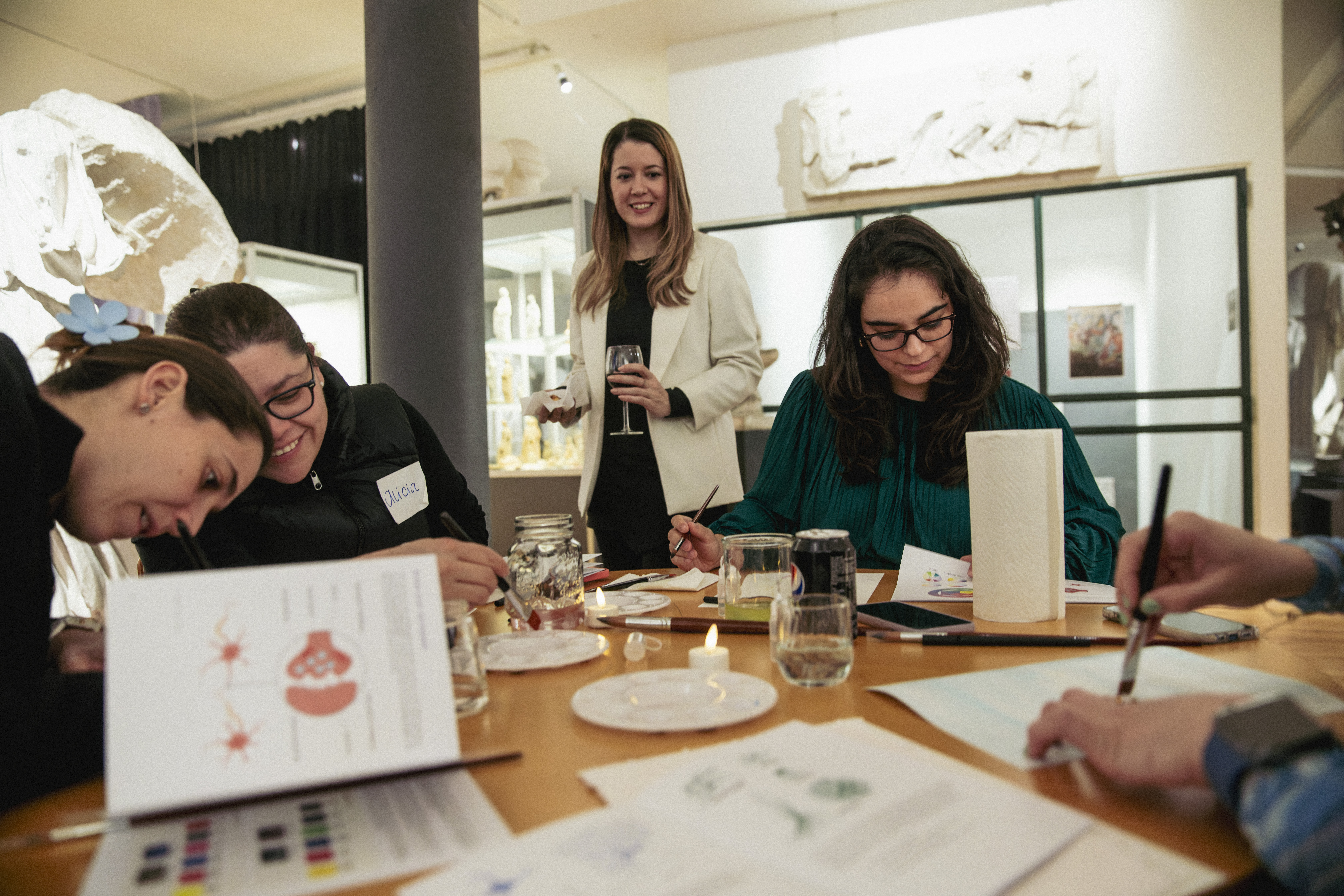 After the presentation the audience created their own art work of the brain